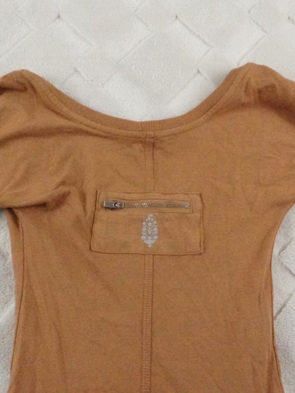 FREE PEOPLE FP MOVEMENT CAMEL HOT SHOT SCOOP NECK WIDE LEG ONE PIECE JUMPSUIT XS - Picture 14 of 15